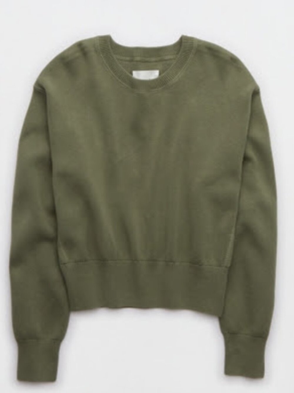 aerie Olive Green Pullover Sweatshirt